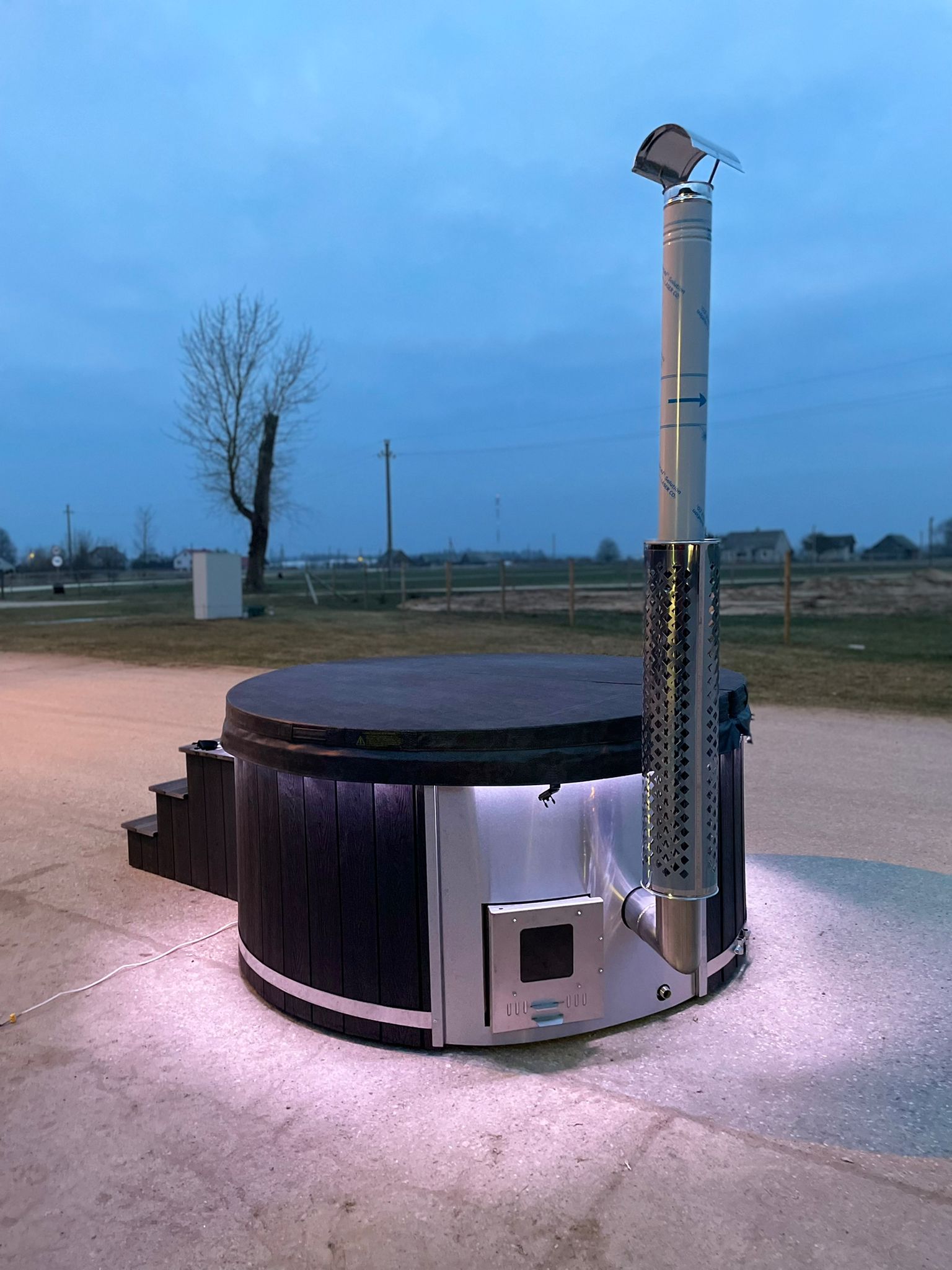 Royal Badefass 180 x 95 cm mit 30 kW Ofen